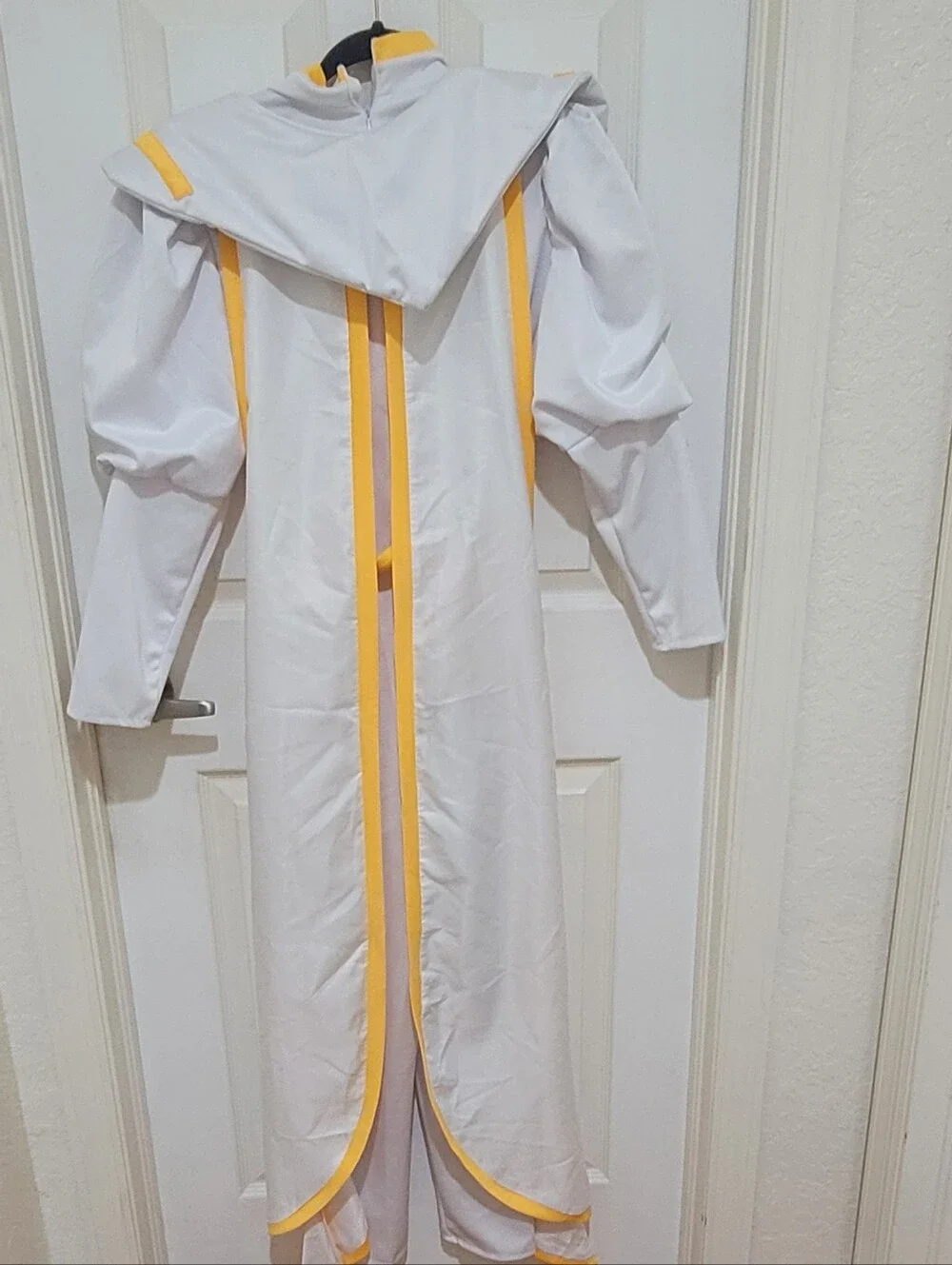 White Queen Jumpsuit With Cape Halloween Costume Sz L 12-14